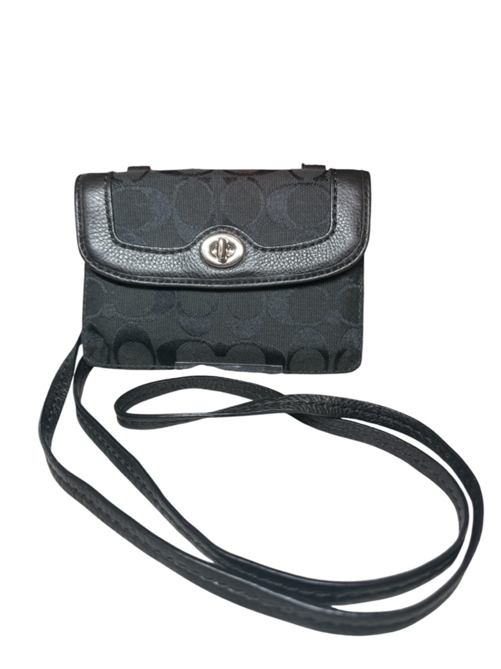 Coach Mini Legacy Canvas Crossbody Wallet - EUC